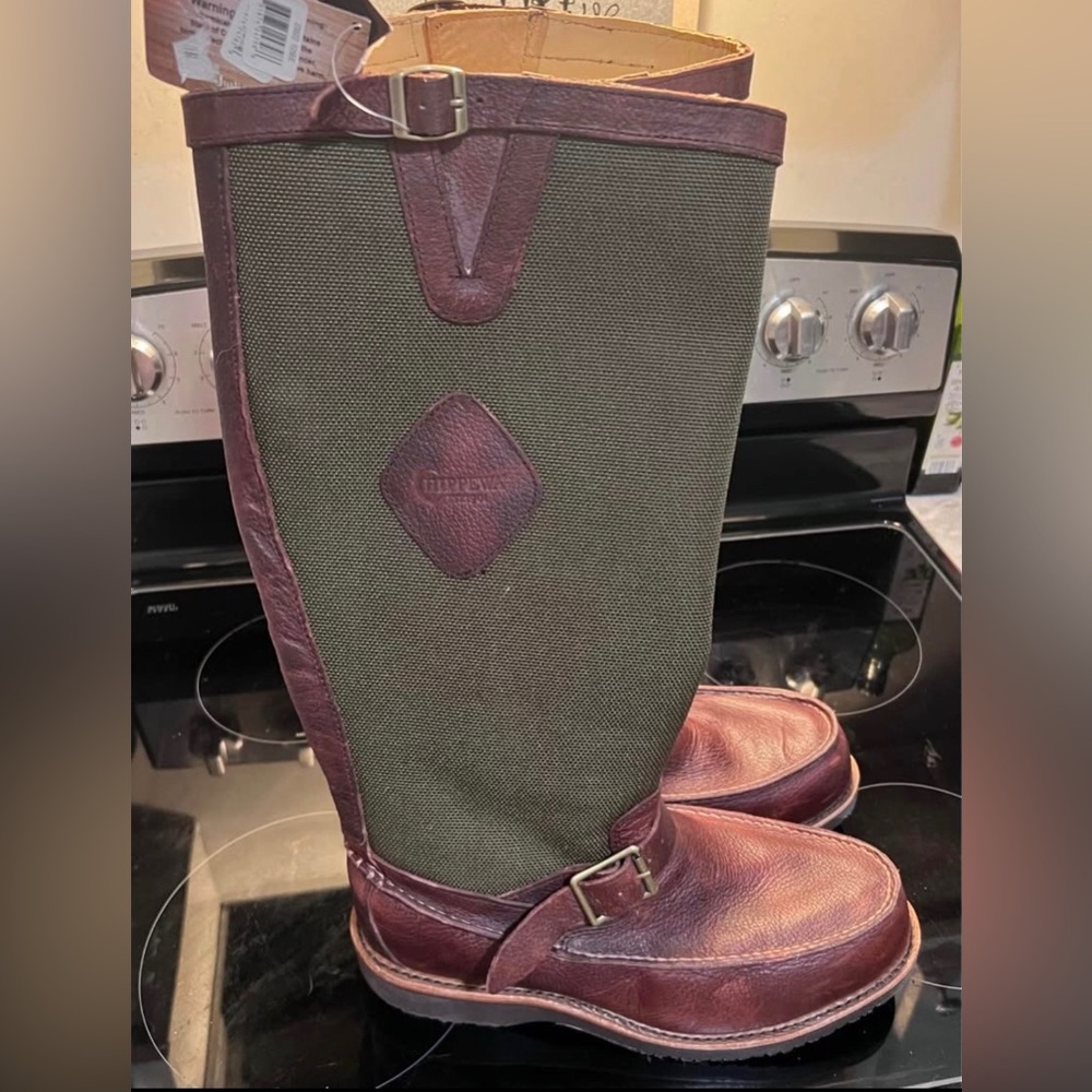 Chippewa Men's Leather and Canvas Snake Proof Boots